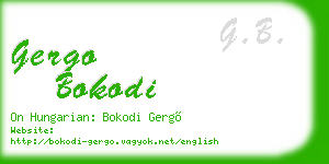 gergo bokodi business card